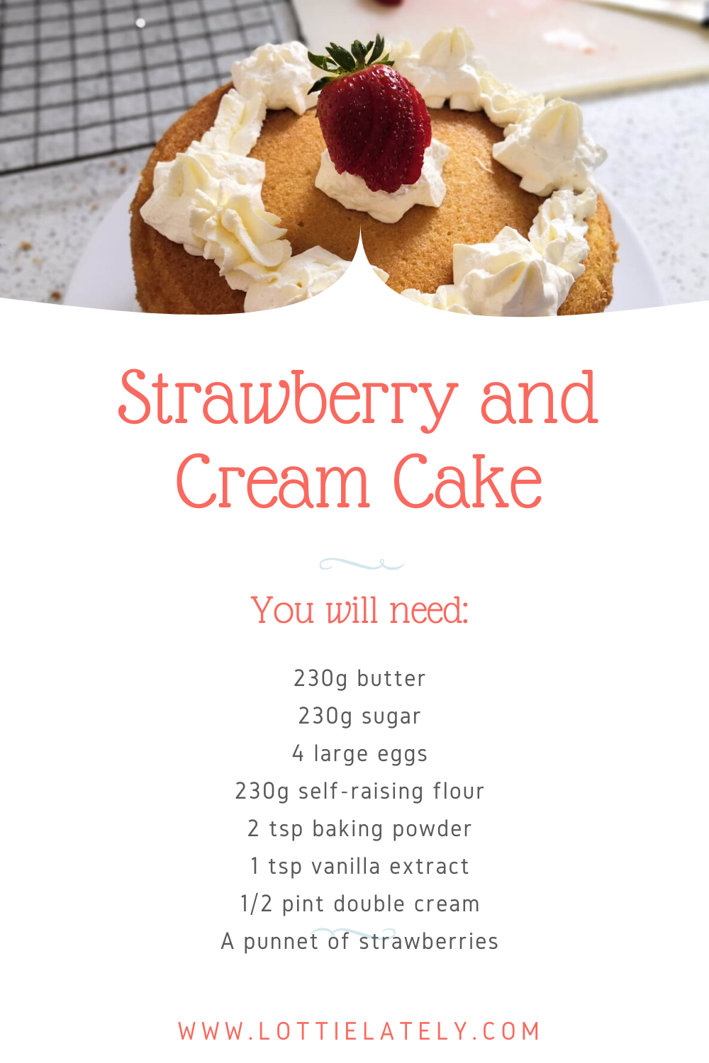 Strawberry and Cream Cake