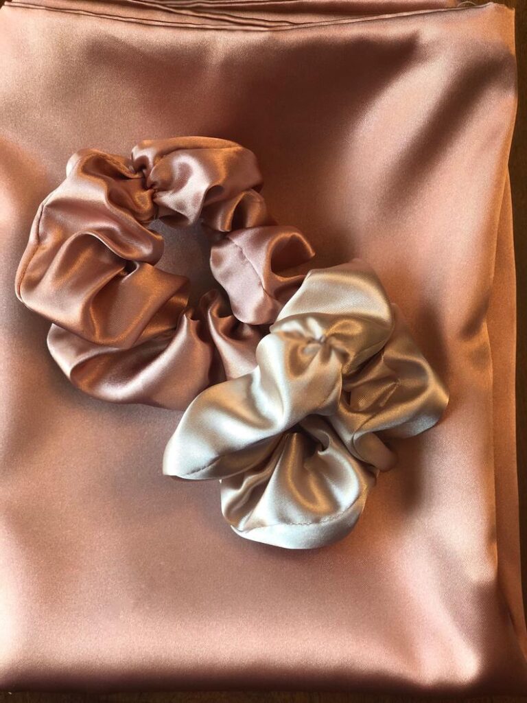 Rose Gold Satin pillowcase and scrunshie